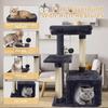 Integrated Cat Tree: Climbing Frame, Scratching Post, Bed, and Jumping Platform – Large Pet Toy