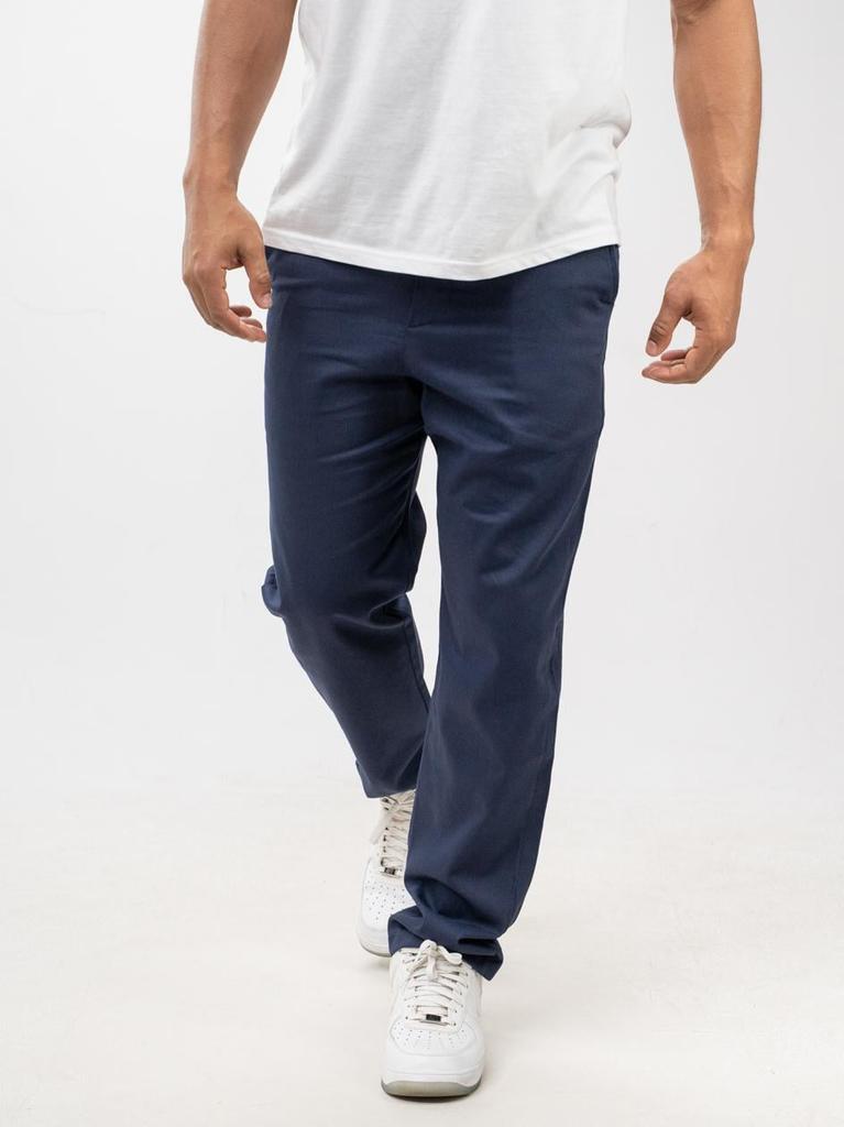 Men's Navy Blue Jigga Wear Chino Trousers L