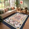 Vantage Folk Double Tiger Rug Carpet Mat Non-Slip for Living Room Kids Room Bedroom Ethnic Home Decor