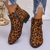 Ankle Boots for Women 2025 Winter New Large Size Short Boots British Style Thick Heel Suede Buckle Side Zipper Women's Boots