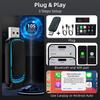 2 IN 1 Wireless Carplay Adapter for iOS 10+ for Android 11+ Plug And Play Converts Wired Carplay To USB/USB-C Auto Car Adapter