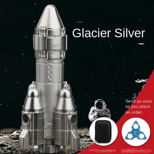 

Metal Explorer Rocket Gyro Toy Black Tech Stress Relief Finger Rotation Antistress Adult Gift Fidget Spinner Art Desk Ornaments