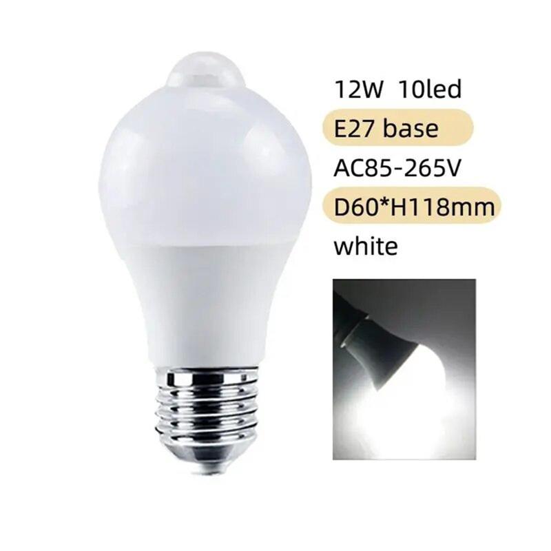 Human Body Sensing LED Light Bulb 220V 110V 12W 18W Smart Bulb Motion Activated ON/OFF Home Lights Lamp with Motion Sensor