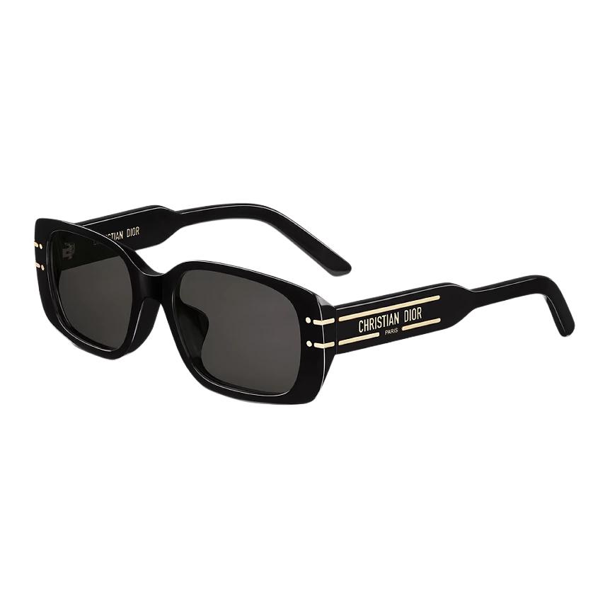 Dior Rectangle Sunglasses With Letter Print Women Sunglasses Black SGTS12FXR_10A0