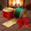 Golden Edge Bow Decorative Ribbon 6.4cm Wide Wreath Ribbon Large Bows Gift Ribbon New Year Wedding