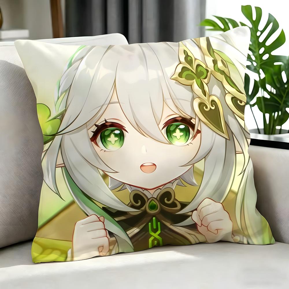 game Nahida Cushion Cover Cushion Cover Set 4Pcs 50x50 45x45 40x40 Pillowcase Decorative Sofa Home Decor