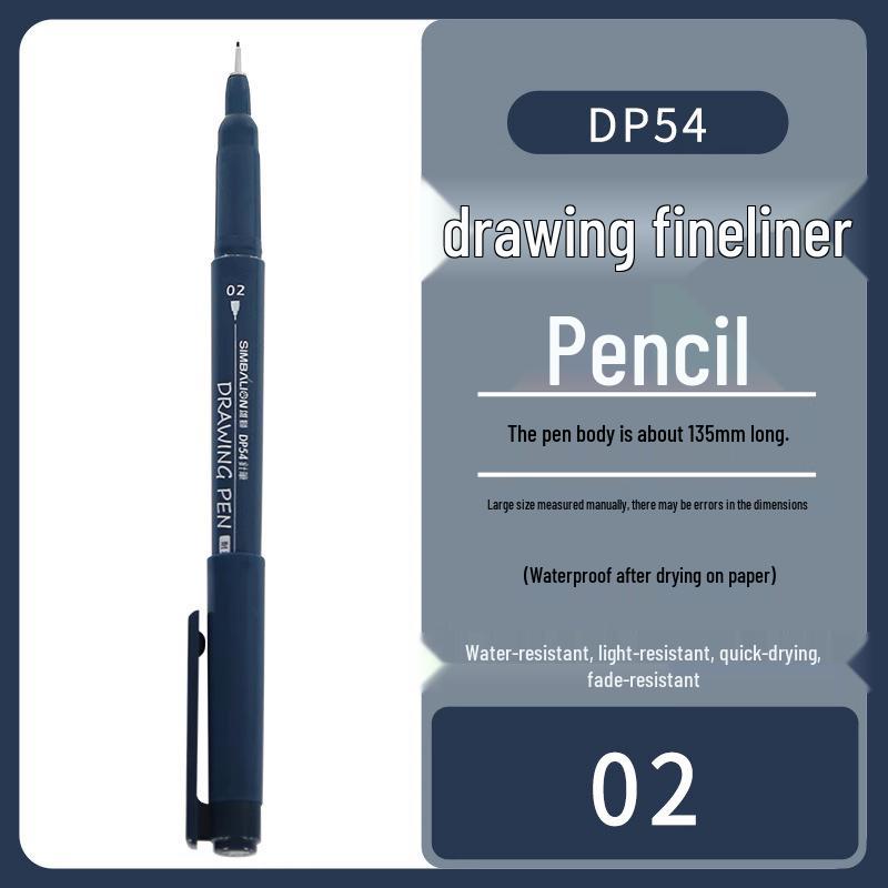 Lion Art Waterproof Syringe Pen for Manga & Line Drawing, Black, 0.05-0.1mm