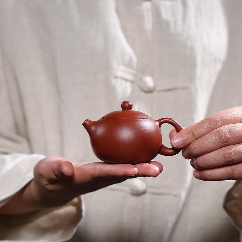 Yixing Zisha Xi Shi Teapot - Handmade 100cc Da Hong Pao Clay Design Traditional Chinese