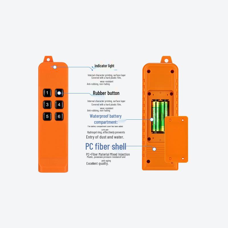 FSK868MHz 220V 6-Channel Wireless Motor Crane Controller