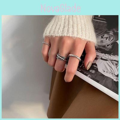 Womens 925 Sterling Silver Adjustable Ring Chic Retro Design Elegant Jewelry Gift Idea