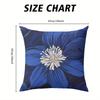 Midnight Bloom square Jacquard Pillow Cover for Sofa Office Waist Cushion Cover Home Decorative Pillowcase