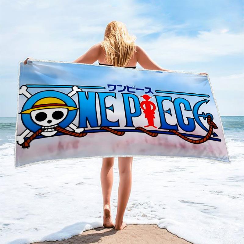 Anime Character Printed Square Microfiber Beach Towel Quick Dry Bath Towel For Shower Swimming