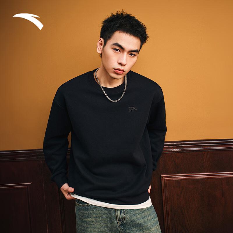 Anta Unisex Fleece-Lined Round Neck Sweatshirt