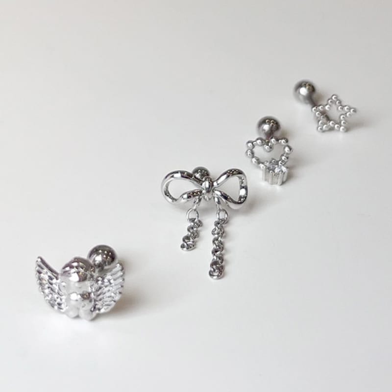 VVV [SET] Drop Ribbon Angel Star Piercing