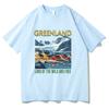 Greenland T-shirt Greenland Land of The Wild and Free Graphic Tee Cotton Unisex Crew Neck Short Sleeve Clothes