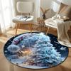 Luxury Round Cat Multicolor Carpet, Non-Slip Floor Mat for Living Room