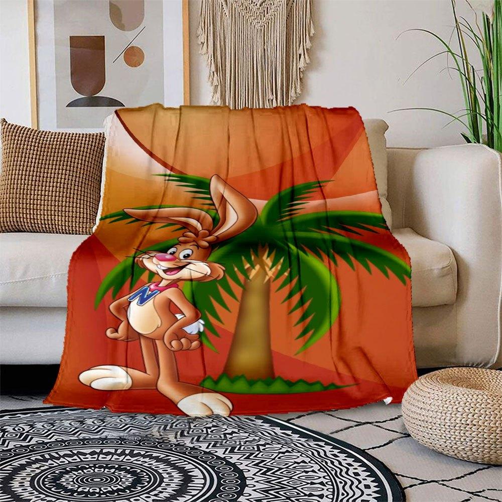 

Looney Tunes Bugs Bunny Palm Tree Phone Case Cover Blanket Flannel Throw Blanket for Sofa, Bed, Travel, Camping, Office 100x150cm