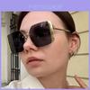 Vintage Round Face Metal Frame Square Uv400 Sunglasses For Outdoor Fans