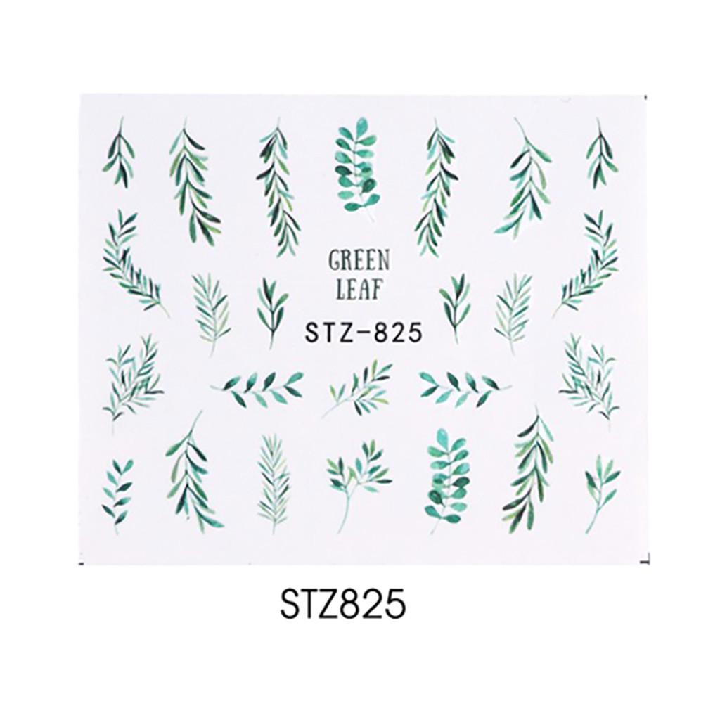  Water Transfer Sticker Decals Flower Leaf Summer DIY Manicure Decor