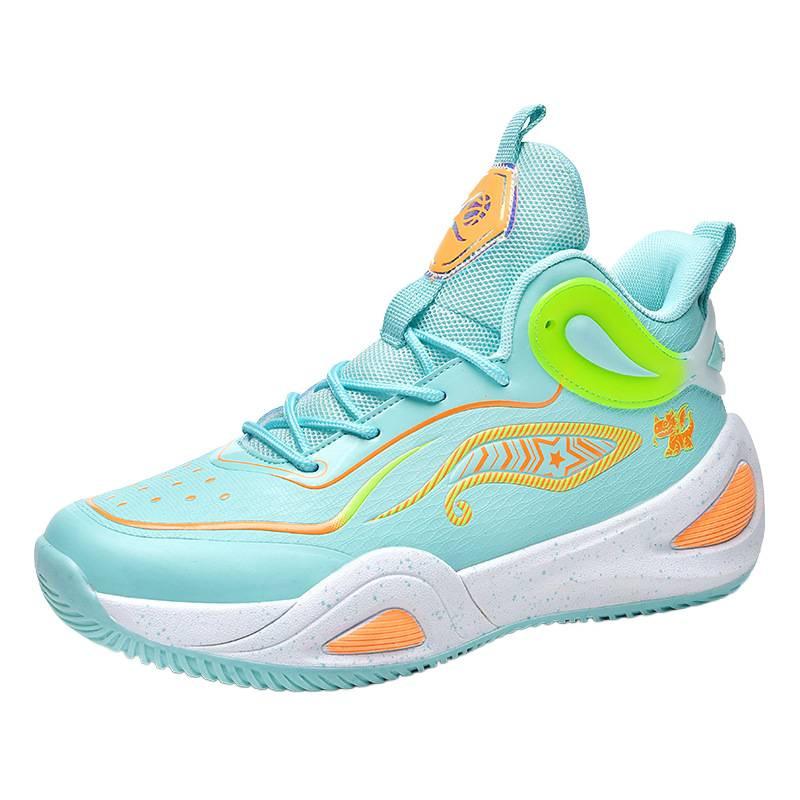 New high-quality mandarin duck leather basketball shoes couple breathable actual combat sports shoes student men's and women's shoes