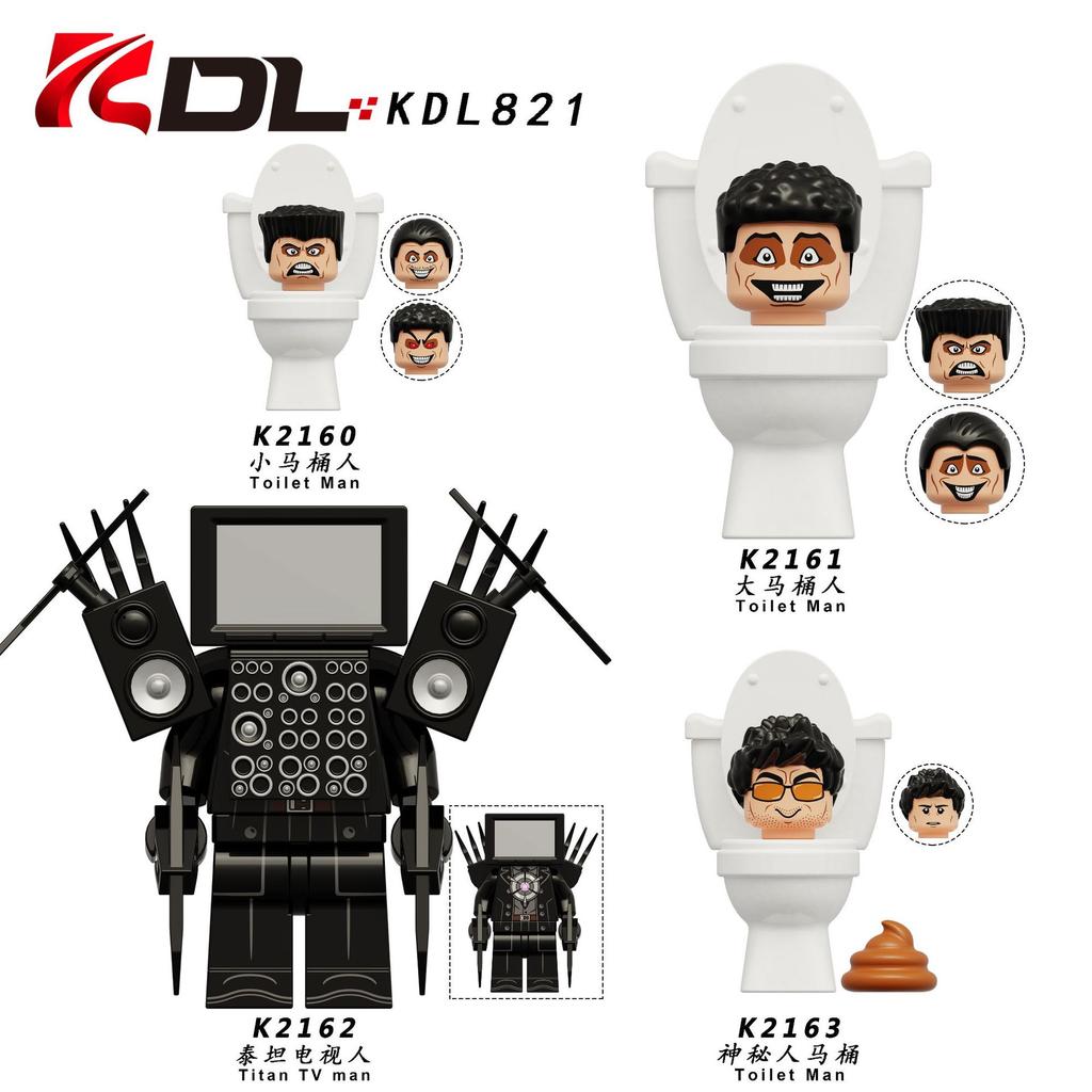 Kdl821 Kdl822 Toilet Man Tv Man Monitoring Man Building Block Figurine Model Toy Bag
