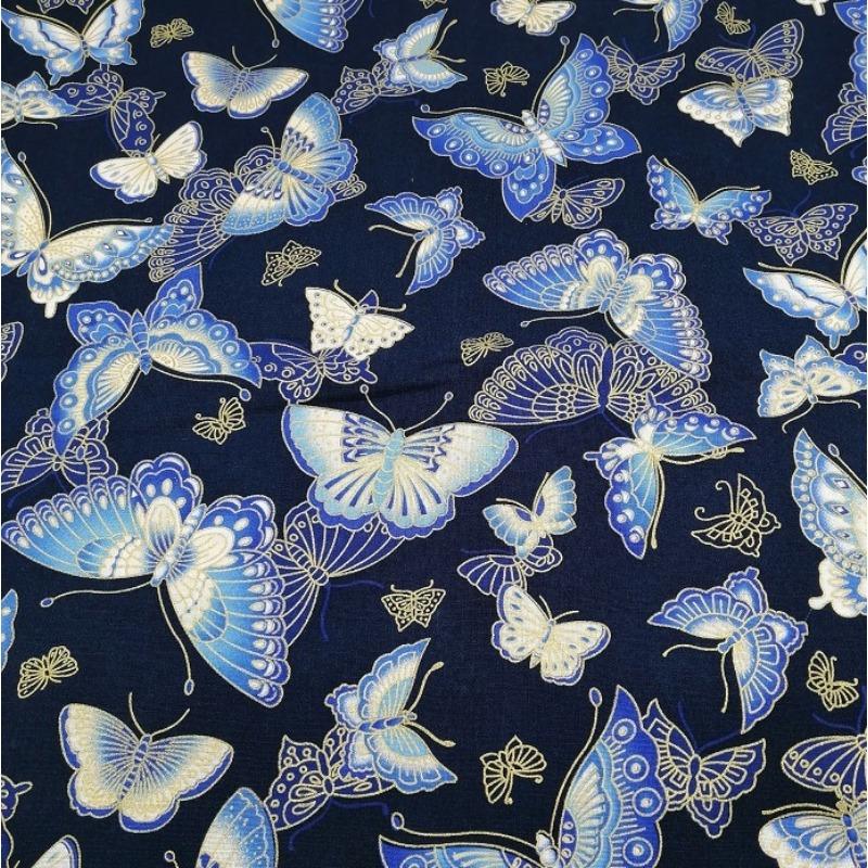 

1 шт. 100% хлопок японский стиль бронзовая ткань, набивная ткань для пэчворка стеганая подушка чехол для дивана 19.6x58.3inch синий