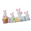 Easter Eggs Bunny Decoration Hand Made Resin Easter Eggs Bunny Centerpiece Decorative Vibrant Rabbit