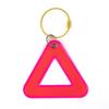 Bike Reflective Triangle Safety Warning Sign Lightweight Durable Hanging Tag with Steel Ring for Outdoor Cyclists
