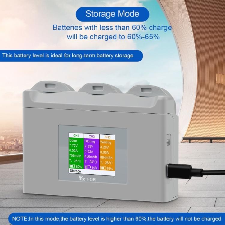 Advanced Battery Charging Hubs for Flights Battery Charger USB 5V2A Input Charging Three Batteries Accessories
