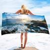 Beach Ocean Microfiber Beach Towels Quick Drying Towel,Retro Tropical Summer Absorbent Sand Free Sandless Swim Pool Beach Towel