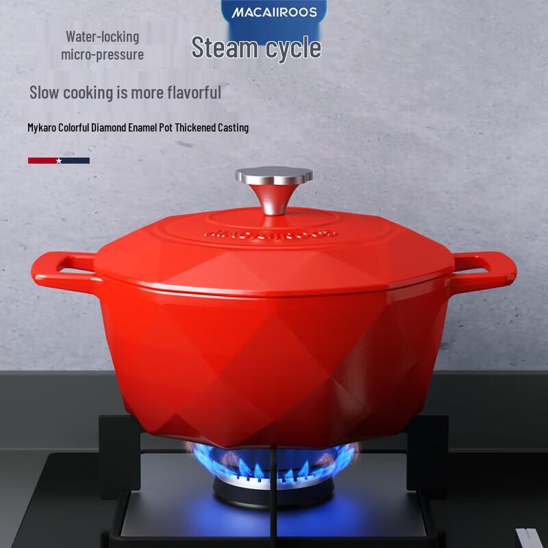 Чугунная эмалированная кастрюля Mycaro 24 см