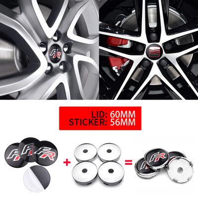 4PCS 56/60MM For Cupra FR Leon Formentor Ibiza 6l Ateca Cordoba E-Racer Exeo Alhambra Car Wheel Center Hub Caps Logo Cover
