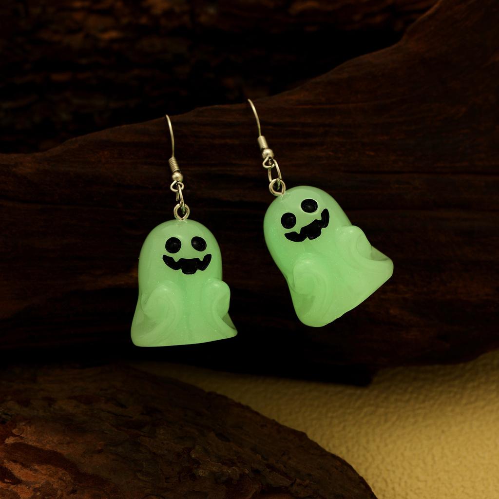 Glow Whimsical 3d In The Dark Pumpkin Ghost Earrings Perfect For Celebrations Halloween
