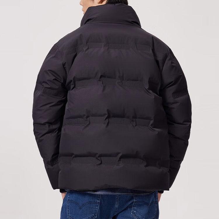 Levis Solid Logo Stand Collar Down Jacket Unisex Outerwear Black A5167-0002