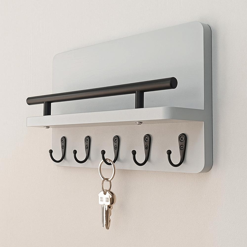 Wall Mounted Wall Hat Hanger Floating Shelf Coat Hook Save Space Clothes Storage Rack Household