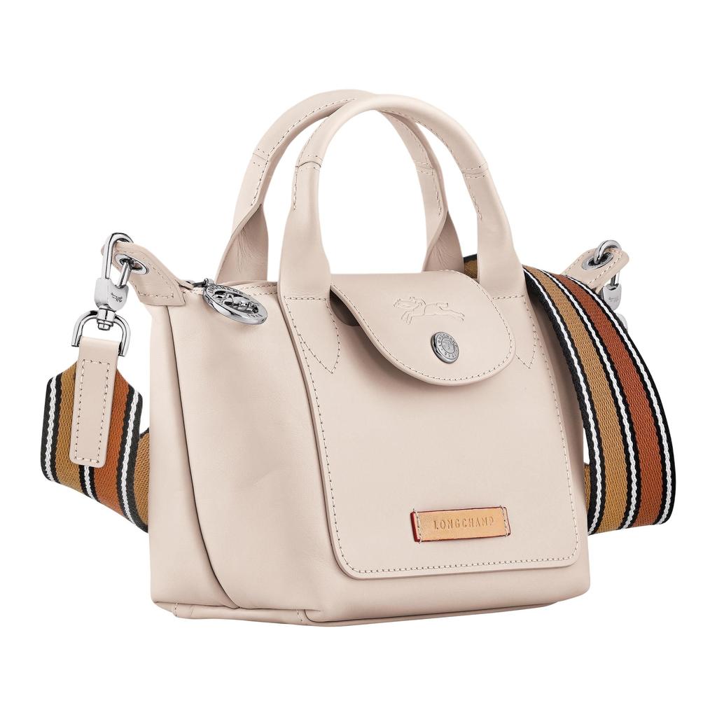 Longchamp Le Pliage Xtra Detachable Shoulder Strap Snap Closure Leather Dumpling Bag Mini Women handbags White 1500HFZ555