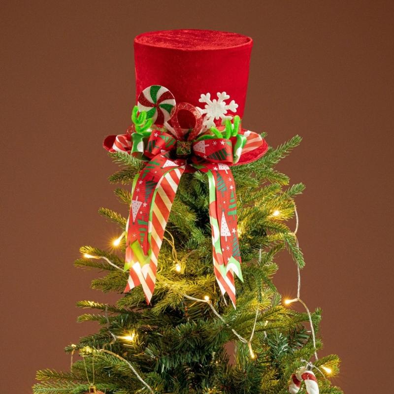 Easy Install No Tools Required Festival Tree Toppers Hat With User Friendly Materials Safe For Kids And Pet