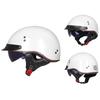 Retro Helmets For Motorcycle Capacete De Moto Helmet Vintage Street Touring Scooter Half Helmet Built In Visor DOT Certification