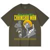 230 Gsm 100% Cotton Chainsaw Man V45 Denji Print Unisex Heavy Cotton T Shirt
