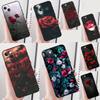 Red Rose Flower Phone Case For iPhone 16 Pro 15 Pro 11 13 14 Pro Max 12 Mini XR 16 15 Plus 16e Cover Shell