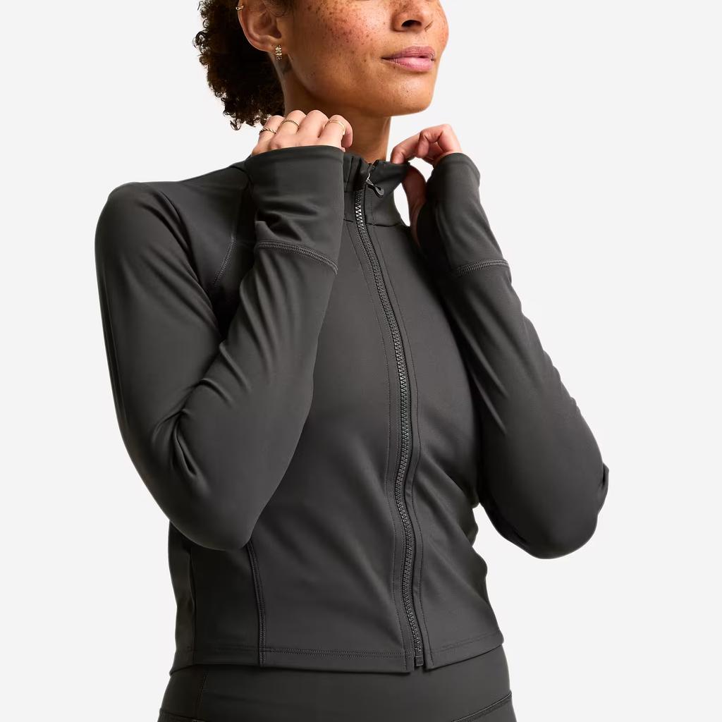 DECATHLON Jackets Women's Carbon Gray Stand Collar Moderate Other 8942015