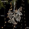 New Christmas Decoration Glitter Acrylic Ornament Transparent Snowflake Pendant for Xmas Tree Scene Decor Happy New Yeart