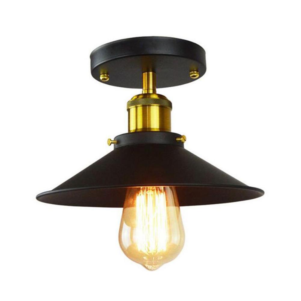 Buy E27 Ceiling Lights Holder Retro Home Lighting Iron Black Ceiling
