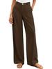 European-American High-Waisted Wide-Leg Women's Suit Pants - Simple Drapey Style for Spring/Summer Business Casual