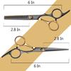 Fcysy Hair Cutting Scissors Set, 8PCS-Gold