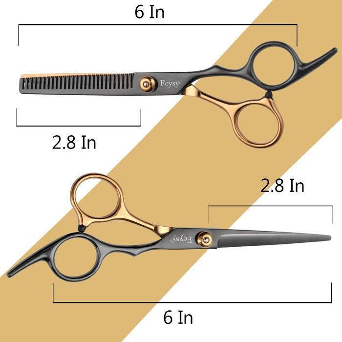 Fcysy Hair Cutting Scissors Set, 8PCS-Gold