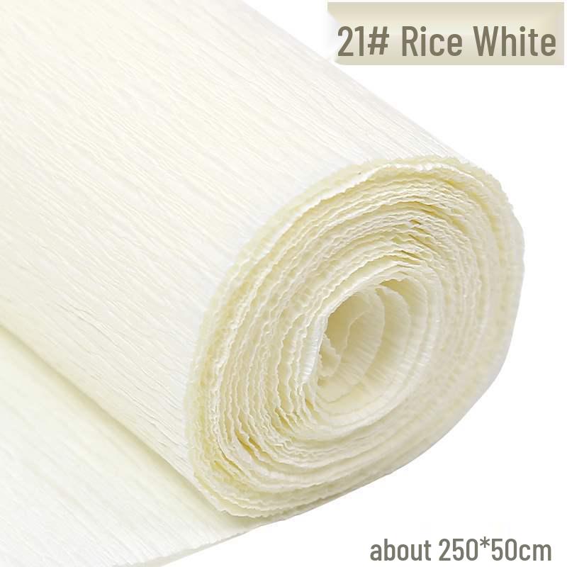 Thickened Colored Crepe Paper for DIY Flower Making: Pleated, Rolled Edge Handmade Material.