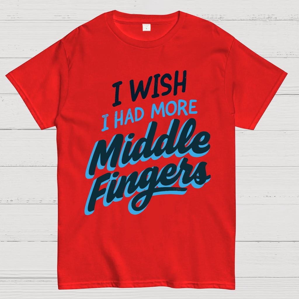 I Wish I Had More Middle Fingers Cotton Summer Casual Cool Loose T-Shirt