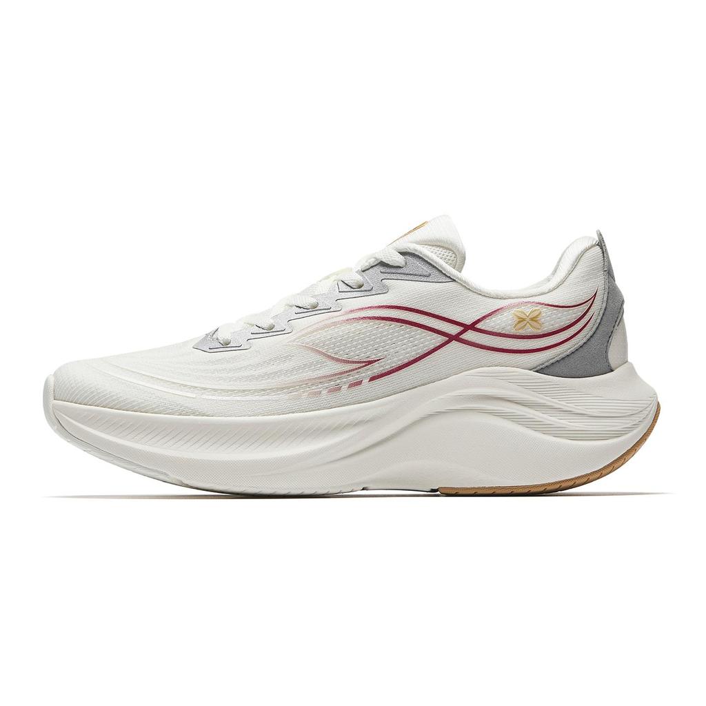 Anta Yezi 6 Winter Trendy Versatile Lightweight Rebound Low-Top Running Shoes Kids Sneaker Ivory-White Silver 922515517-8