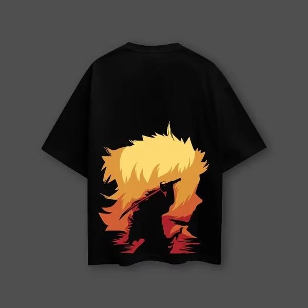 Anime Samurai Silhouette T-shirt S